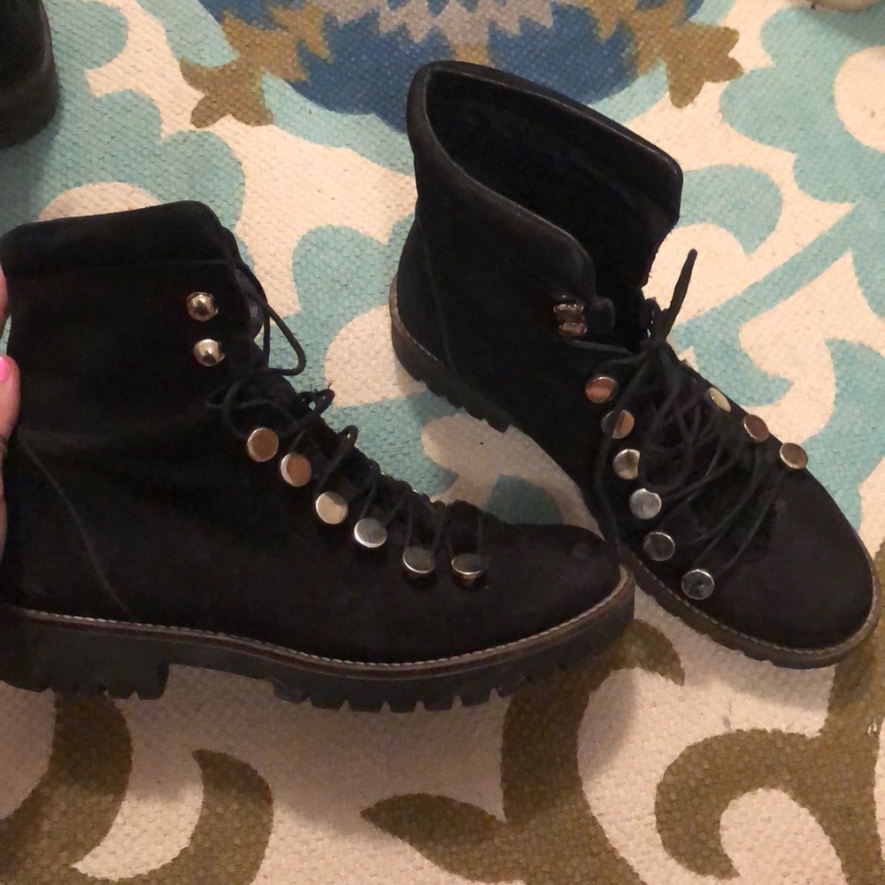 Leather and Shearling Winter Hiking Boots